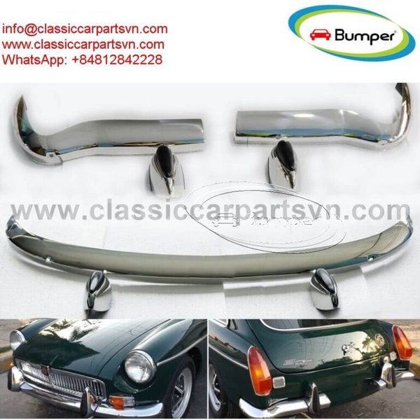 Big with watermark mgb gt 1970 split bumpers full set new 1